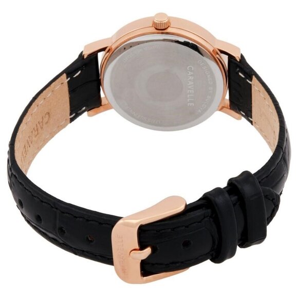 NWT Authentic Bulova Caravelle Quartz Rose Gold Dial Women's Watch - Picture 3 of 3